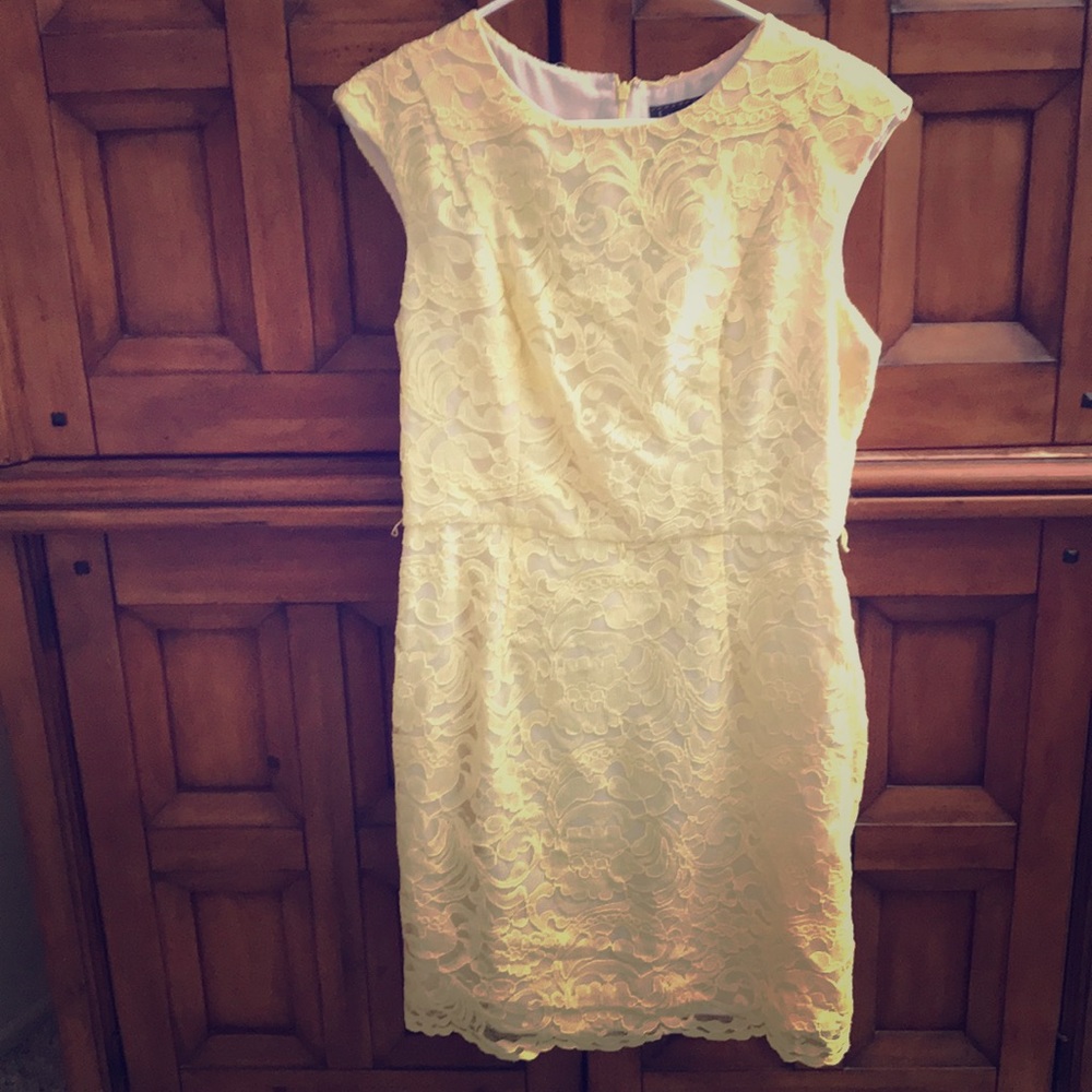 Yellow lace dress